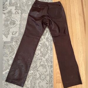 GAP Dark Brown Leather Boot Cut Pants